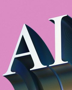 Large AI letters representing artificial intelligence and digital marketing changes for dental practices.